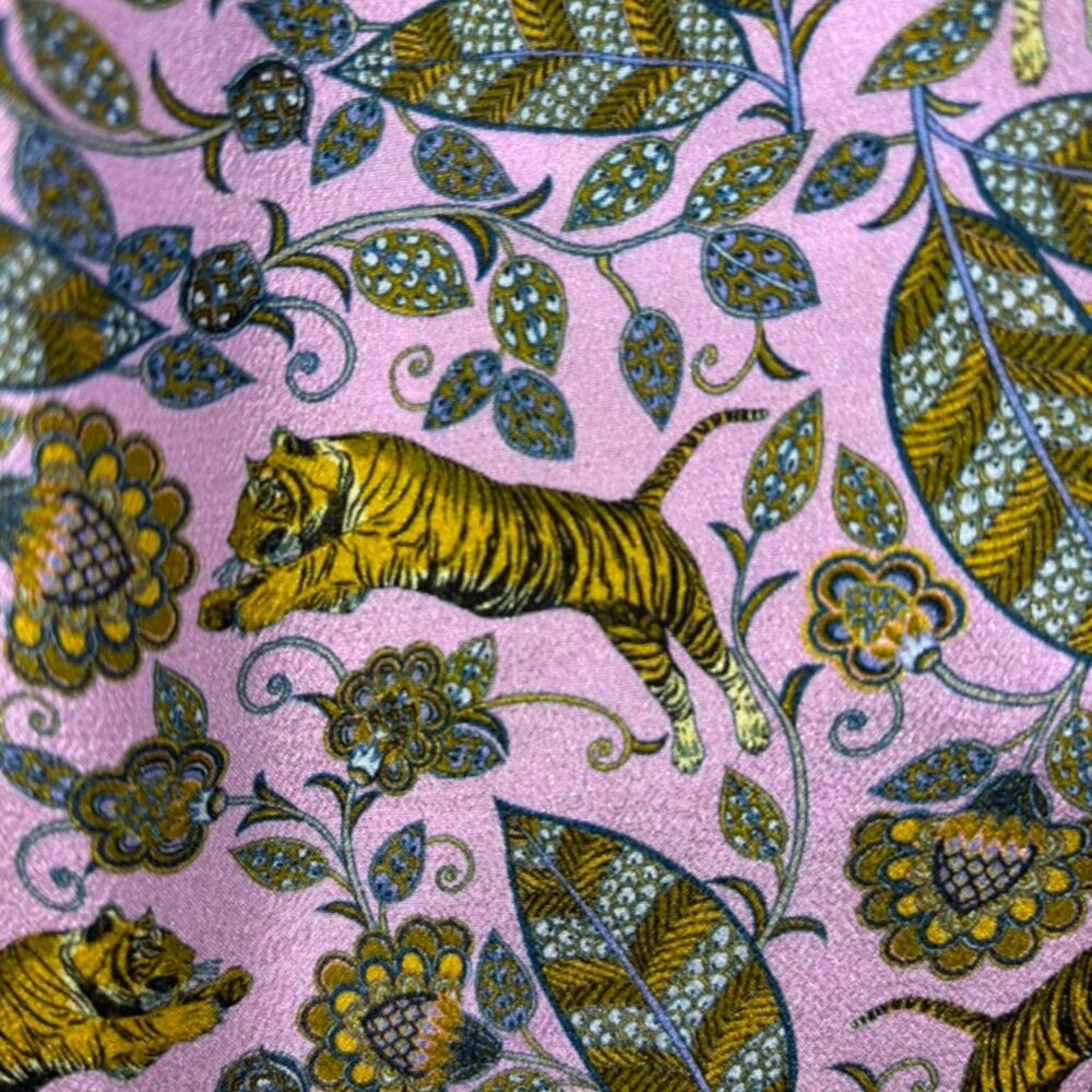 J. Crew Tiger Silk Blouse Size 14